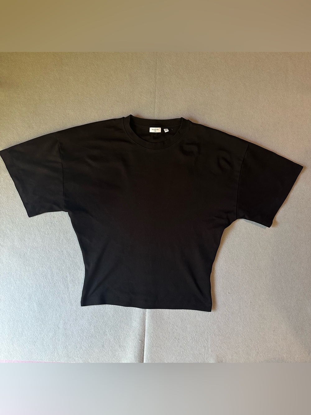 Babaton Black Boxy Crewneck Tee